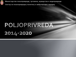 POLJOPRIVREDA 2014-2020