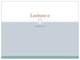 Lecture 2