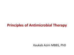 1. Principles of Antimicrobial Therapy