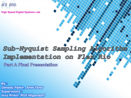 Presentation Part A - High Speed Digital Systems Lab