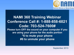 NAMI 360 Training Overview