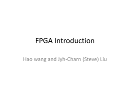 FPGA Introduction - Real Time Distributed Systems Lab