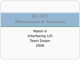 Mikroprocessor & Antarmuka (SK2023)