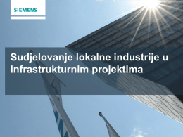 Sudjelovanje domaće industrije u Siemensovim projektima