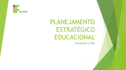 Apresentação – Planejamento Estratégico Educacional