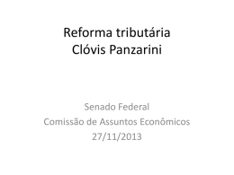 Reforma tributária Clóvis Panzarini