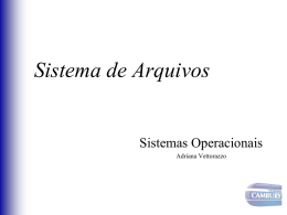 Sistema de Arquivos - Adriana Vettorazzo