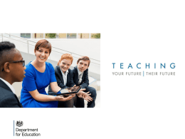 2013 10 17 Pathways into teaching