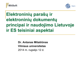 Slide 1 - Vilniaus universitetas