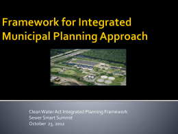 Framework for Integrated Municipal Planning Approach