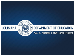CVR for Teachers - Louisiana Department of Education