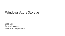 Windows Azure Storage - ACM Symposium on Cloud Computing