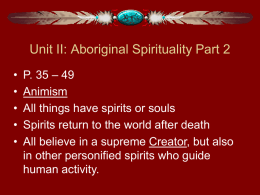 Aboriginal Spirituality Part II File