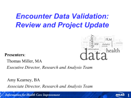 Encounter Data Validation