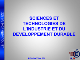 Diapositive 1 - Sciences et technologies de l`industrie et du