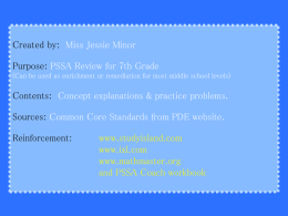 Comprehensive PSSA Review Powerpoint