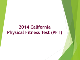 2014 California Physical Fitness Test (PFT)