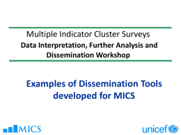 Infographics to present MICS data