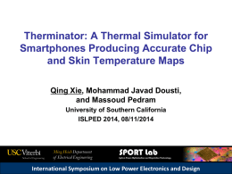 Therminator Slides - SPORT Lab - University of Southern California