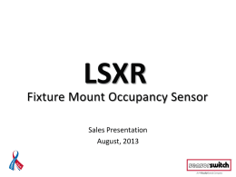 LSXR The information in this presentation is