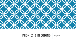 PHONICS & DECODING