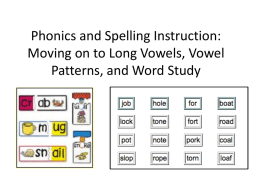 PhonicsII Long Vowels FA2012