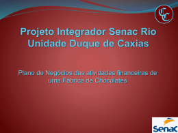 Projeto Integrador Senac Rio Unidade Duque de Caxias