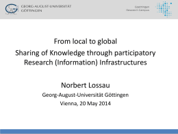 Sharing of knowledge through participatory scientific information