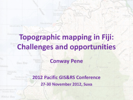 Topographic mapping in Fiji: Challenges and opportunities