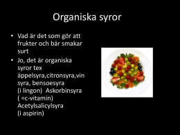 Organiska syroro
