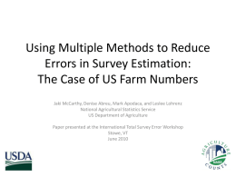 Using Multiple Methods to Reduce Errors in Survey Estimation: The
