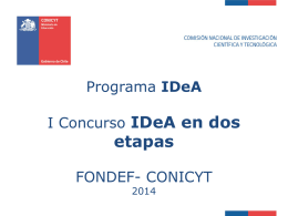 Difusión IDeA dos etapa 2014 - Dirección de Transferencia