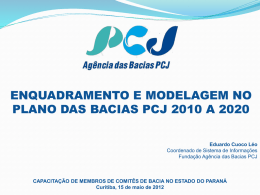 enquadramento e modelagem no plano das bacias pcj 2010 a 2020