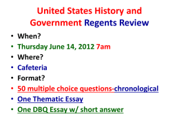 United States History and Government Regents