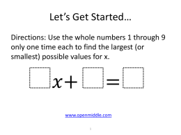 Let*s Get Started*