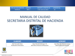 Diapositiva 1 - Secretaría de Hacienda Distrital