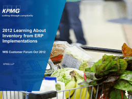 Learning About Inventory from ERP Implementations