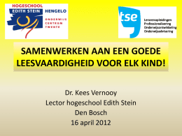 Klik hier voor de presentatie van Kees Vernooy