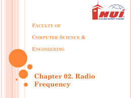 Faculty of Computer Science & Engineering Chapter 02. Radio
