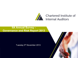 View the presentation slides - Chartered Institute of Internal Auditors