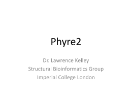 Phyre2 - Structural Bioinformatics Group