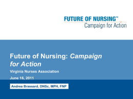 Future of Nursing - Campaign for Action