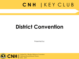 DCON Overview - CNH Key Club