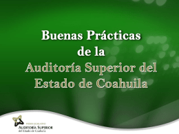 Coahuila: Buenas Practicas