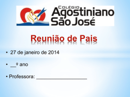 Apresentação do PowerPoint - Colégio Agostiniano São José