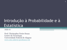 Introdução à Probabilidade e à Estatística - CTEC