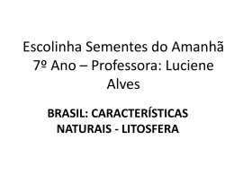 brasil: características naturais – litosfera