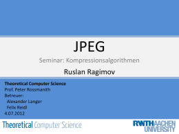 JPEG Seminar: Kompressionsalgorithmen
