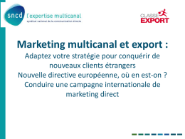 Marketing multicanal et export
