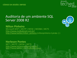 Auditoria de um ambiente SQL Server 2008 R2